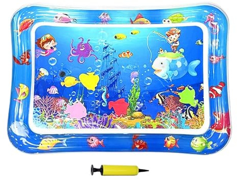 Hlagmix Katzen Wasserkissen | Aufblasbares Haustier Wasserbett 66x47 cm | wasserdichte Unterlage Aktivierend Kühlendes Spielzeug Für Innen Außen Kitten Reise