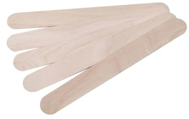 Spatola per Depilazione in Legno 100 Pezzi Estremità Arrotondate | Monouso, Colore Beige, per Cere Depilatorie e Corpo, Uso Domestico e Salone