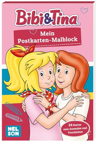 Bibi & Tina: Mein Postkarten-Malblock: 24 Postkarten zum Ausmalen für Jungen und Mädchen ab 4 Jahren (Bibi & Tina: Freunde für immer!)
