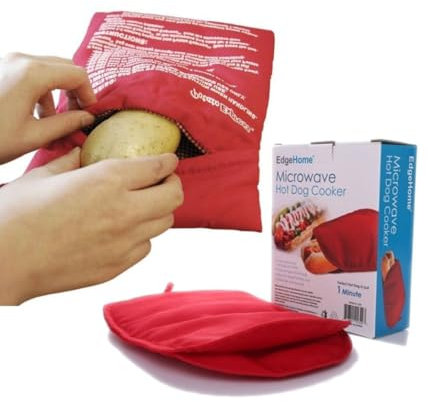 TrAdE Shop Traesio Sacchetto per Cottura Patate Hot Dog Sacco CUOCI al Forno A MICROONDE Cucina