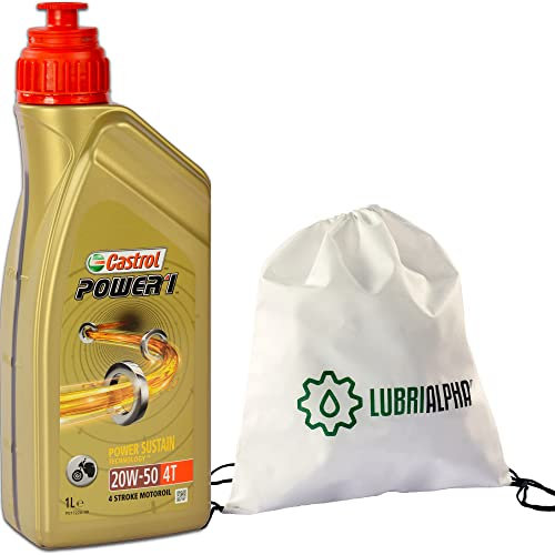 Huiles moteur 4 temps lubrifiant Castrol Power 1 4T 20W50 avec porte-clés tire-bouchon 8lt
