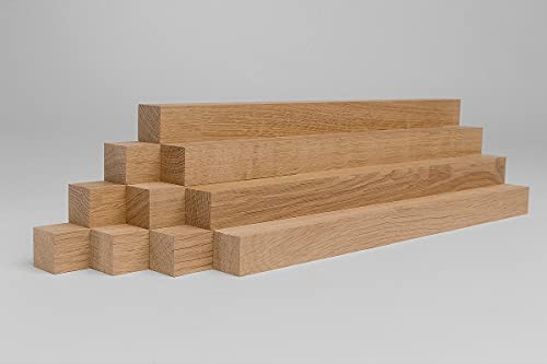 Holznagelmanufaktur GmbH 10er-Set Holzleiste - Eiche gehobelt - 20/20/500 mm