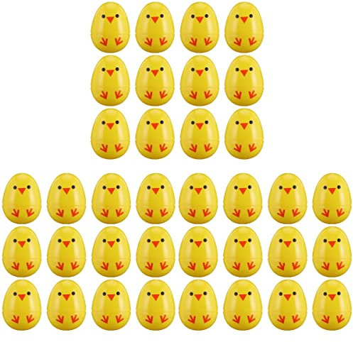 36 STK Küken Bedruckte Eier Füllbare Eier Aus Kunststoff Eierbecher Aus Kunststoff Ostereier Aus Ostern Thema Party Gefallen Mini Graffiti Eierbrötchen Kind Plastik