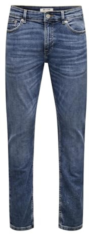 ONLY & SONS Herr ONSWARP Skinny 3229 NOOS jeans, blå denim, 28/32
