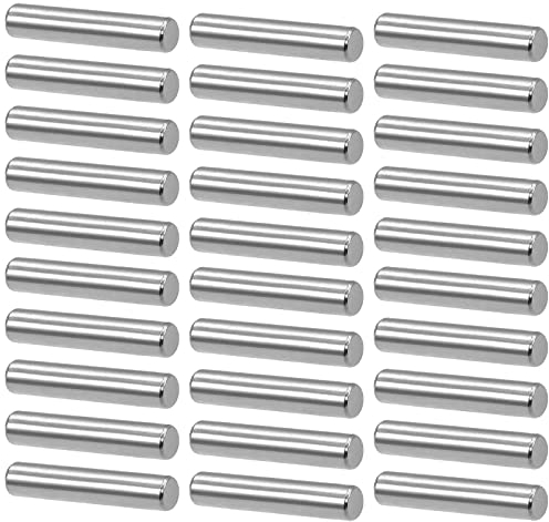 Silars Passstifte M6, 30stk Zylinderstifte Gehärtet Spannstifte, Zylindrischer Metallstifte für Holzprodukte, Doppelbetten, Bücherregale, Maschinenbau (M6X40)