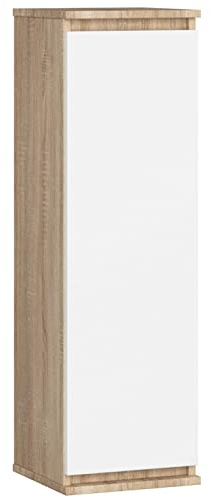 AKORD Hängeschrank W30 30 cm | mit 1 Tür | Küchenschränke | Geräumig | Für eine kleine Küche | Für eine Küchenzeile | Als Teil eines Sets | B30 x H99 x T30 cm | Gewicht 14,95 kg | Sonoma Eiche/Weiß