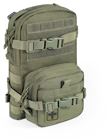 CLTAC Taktischer kleiner MOLLE-Trinkrucksack, Outdoor-Wasserblase, Tragetasche für Weste, Rucksack, Range Green, Small, Tagesrucksäcke