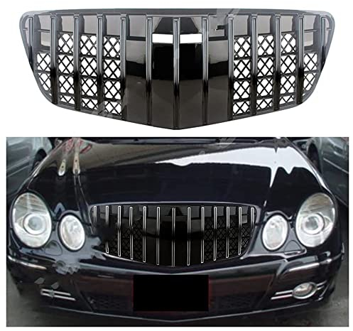 AYBEN Auto Frontgrill Grill Kühlergrill, für Mercedes-Benz E-Klasse W211 E200 E240 E320 2006 2007 2008 ABS Front Grill Gitter Ersatz, Kühlergrill Glänzend Kühlergitter Gitter,A