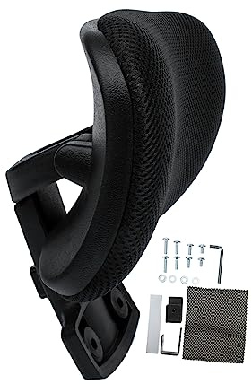 GRIRIW Verstellbare Kopfstütze für Bürostuhl mit Abnehmbarem Atmungsaktivem Mesh Material und Weichem Schaumstoff für Ergonomischen Nackenschutz Am Arbeitsplatz