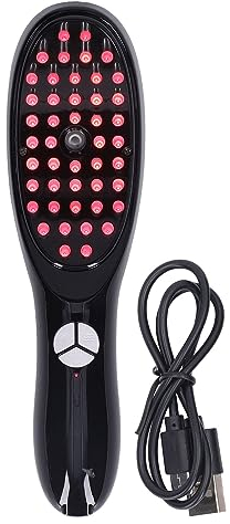 Elektrische Kopfhaut-Massagebürste mit Vibration und Spray, Tragbarer Kopfkratzkamm mit 46 Weichen Massageköpfen, Fördert die Durchblutung, Lindert Kopfschmerzen und Stress