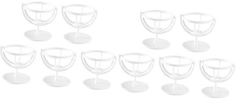 FOMIYES 10stücke Teiliges Puderquaste Aufbewahrungsregal Rotierbarer Ständer Für Make-up-schwämme Hohles Design Für Schnelles Trocknen Praktisch Und Dekorativ Für Zuhause Oder Salon