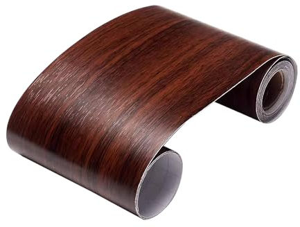 YXHZVON Cenefas Adhesivas, Hoja de Mármol Autoadhesiva de 10 x 500 cm, Pegatinas para Cocina, Baño, Sala de Estar, Azulejo, Papel Tapiz (Textura de Grano de Nuez)