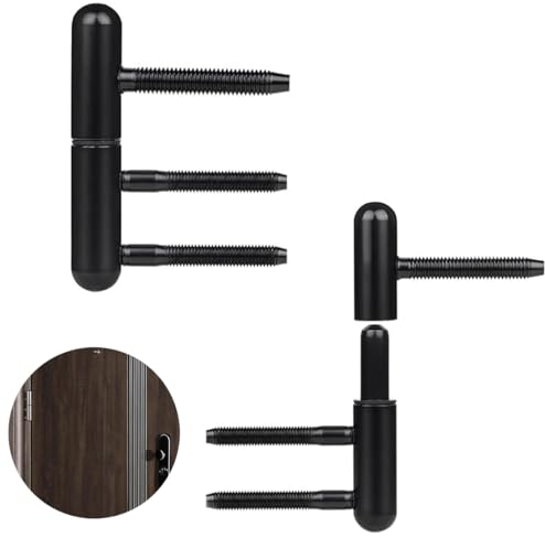 NUWIQ Lot de 2 charnière de porte, charnière à percer pour porte en bois, jeu de 3 charnières à visser