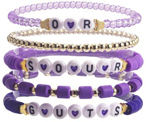 AITELEI Olivia Armband-Set für Frauen und Mädchen, von Guts/Sour, Album-Konzert-inspiriertes Armband-Set, Geschenke, weiches Keramikarmband, Schmuck, handgefertigt, Freundschaft, Stretch-Armbänder für