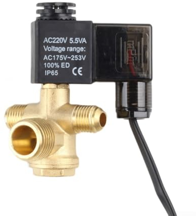 HOHOVYVY Magnetventil,Hydraulisches Solenoid-richtventil,Magnetventil Stumm Ölfrei Strom Aus Auspuff Rückschlagventil Luftpumpe Kompressor(C)