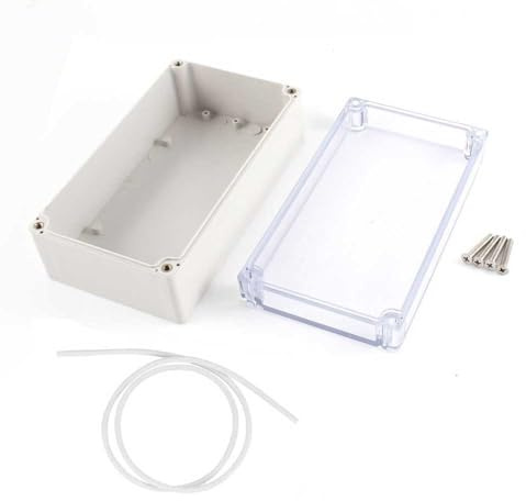 Wasserdichte Anschlussdose, ABS Kabelgehäuse Verteilerkasten für Indoor Outdoor Elektronikkabel, IP65 Elektrische Projektbox Verteilerdose Staubdicht Wetterfest (Transparent 20X12X7,5CM)