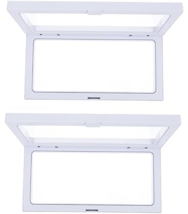 COSMEVIVI 2pezzi Cornici Flottanti Pe Per Esposizione Di Monete e Gioielli Scatola Trasparente Per Decorazioni e Accessori Design Elegante e Pratico Per Casa e Negozio