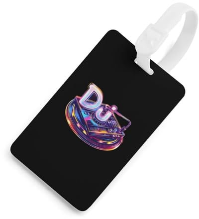 Lecteur de musique DJ Sound Cool u200bÉtiquettes de bagages Étiquettes de voyage durables Étiquettes de nom Étiquettes de bagages de valise pour femmes hommes