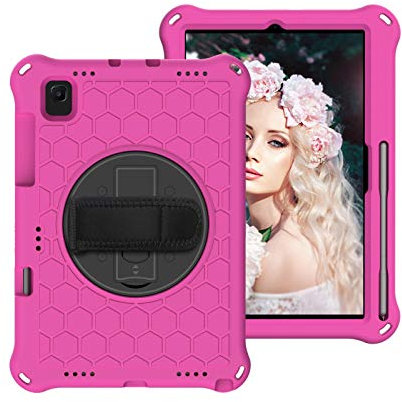 Tablet PC Hülle Compatible with Samsung Galaxy Tab S5E 10.5 Tablet Case 2019, Compatible with SM-T720 / T725 Leicht und Ganzkörper-robuster Pflicht, stoßfestes Drehen, Handgriff, Schultergurt Schutz(