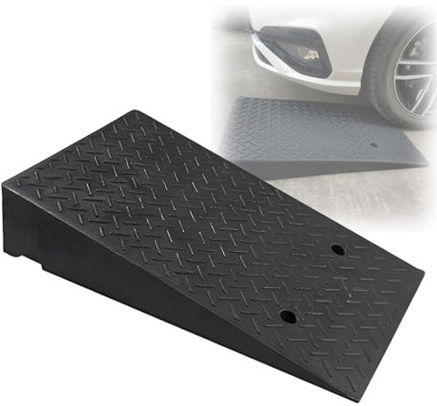 13 cm Hohe Bordsteinrampe, Gummi Schwellenrampe, Stufenrampe, Auffahrrampe, Auffahrtsrampe. Geeignet für Laderampen, Garagen, Autos, Karren, Fahrräder, Motorräder