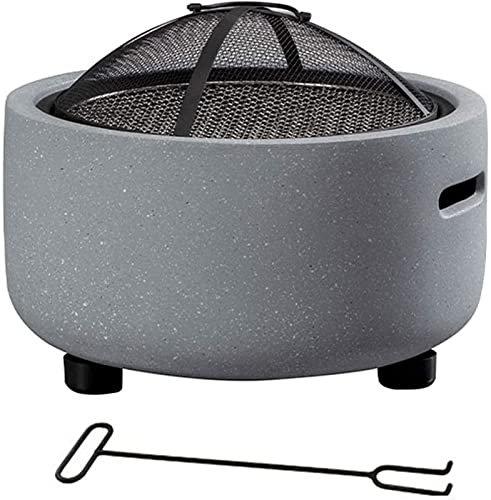 XZHOOQP Foyer d'extérieur Foyer d'extérieur Barbecue Grill, brasero pour Jardin et terrasse, Barbecue de Camping avec tisonnier, Gril, Couvercle en Maille, Grille avec M