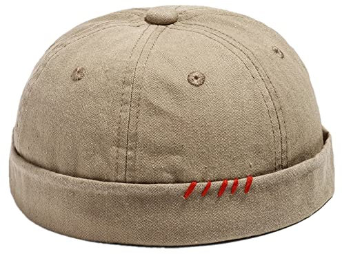 LVUNZJCA Herren Docker Outdoor verstellbare randlose Mütze Beanie Cap Outdoor-Freizeitmütze
