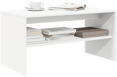 Rantry Mobile Porta TV Bianco 80x40x40 cm in Legno Multistrato, Mobile Porta TV Mobiletto Basso per TV per Tavolino da Salotto Industriale Supporto TV Soggiorno