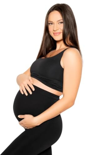 Maternity Leggings for Women Over the Belly Support – Ultra Soft Pregnancy Pants That Stretch With Your Bump, Lightweight Maternity Clothes for Everyday Wear, Yoga, Light Workouts, Small, Black