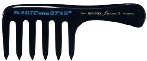 Peigne 5610 à manche et dents larges en Ebonite