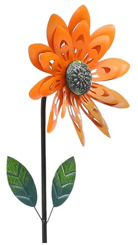 BESTonZON Moulin à Vent Décoratif Forme Tournesol Ornement De Jardin Décoration Extérieure pour Cour Et Parc