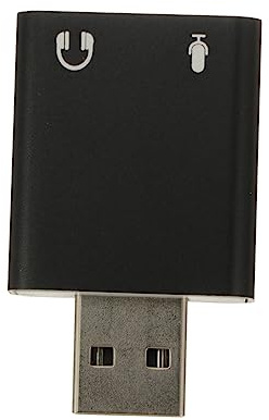 Tofficu Adaptateur USB Externe Stéréo avec Prises Casque et Micro pour Pc et Ordinateur Portable Canaux Compact et Portable pour Écoute