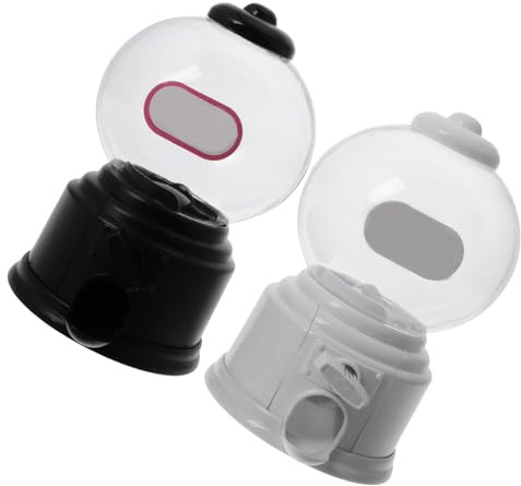 Yardwe 2piezas Dispensadores De Dulces Portátiles Mini Máquinas para Atrapar Juguete De Vintage para Escritorio Aula De Almacenamiento De Chicles