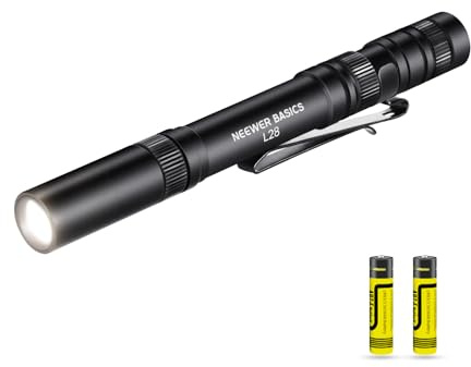 NEEWER BASICS L28 Lampe de poche LED compacte et légère 5 W 121 lm avec 5 modes pour la réparation de la maison et du camping, alimentation par piles AAA, étanche IP44
