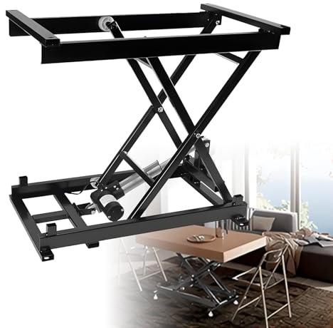 DNEPEI Plataforma de Trabajo para computadora, Escritorio, Elevador de Tijera electrónico, Plataforma elevadora eléctrica, Mesa de 60 kg, Altura Ajustable de 180-680 mm (7,1-26,7 Pulgadas)