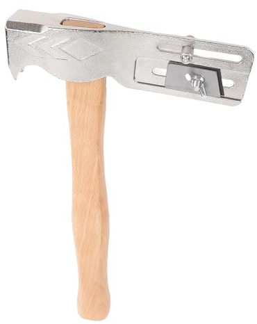 Yechiry 17oz Magnet Roofing Hatchet, Carbon Steel Shingling Hammer with Wooden Handle for Roof Repair and Construction
