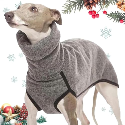 Windhund Pullover Whippet, Hundepullover Fleece Windhund, Rollkragen Warmes, Weiches, Bequem & Atmungsaktiv, Outdoor Hundejacke Winterkleidung Für Kleine Mittel Große Hunde