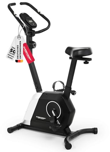 Christopeit Vélo d'appartement « Active » – Vélo de fitness silencieux avec frein magnétique, 14 niveaux de résistance, écran LCD, mesure du pouls et support de tablette – Ergomètre idéal pour