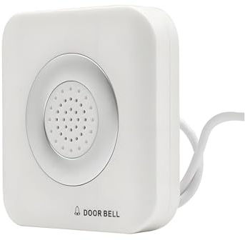 Kabelgebundene Türklingel 12V DC mit 90 dB Lautsprecher – Drahtgebundener Türgong für Haustür, Büro & Apartment – Verdrahtete 12V Klingel für Zugangskontrolle, Sicherheitssysteme, Gegensprechanlagen