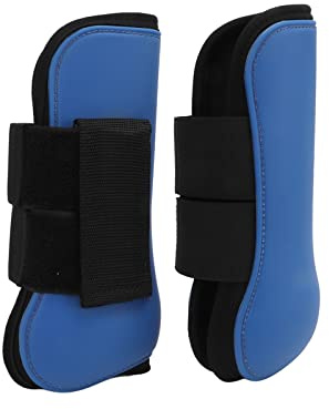 aqxreight Protector de Patas de Caballo Almohadilla Interior Acolchada Elástica Botas Delanteras de Caballo para Entrenamiento de Salto Patas Delanteras Azules Liberación de Piernas en L Protege el