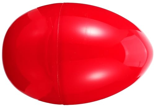 FUNOMOCYA Scatola Portauova Decorativa di Pasqua a Forma Ovale Rossa, Contenitore per Caramelle Pasquali e Supporto di Stoccaggio per Feste e Decorazioni Domestiche