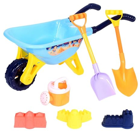 Derwrtup Juguetes De para Niños - Juegos Interactivos De Arenero con Carretilla Y Palas - Juguetes de Playa y para Actividad Exterior,para Mar Parque Piscina Jardín Acampada Picnic