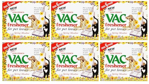 Pack of 6, VAC Freshener Disc, Vacuum Cleaner Air Freshener Discs Long Lasting Fresh Scent for Bagged & Bagless Vacuum Cleaners Universal Vacuum Fragrance Discs Home Carpet Pet Odour Freshener
