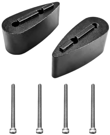 Wenoup Juego de Elevadores de Manillar para Triatlón, Resistentes Y Profesionales, de Fácil Instalación, con Cuñas de Inclinación Ajustables Y Accesorios (1