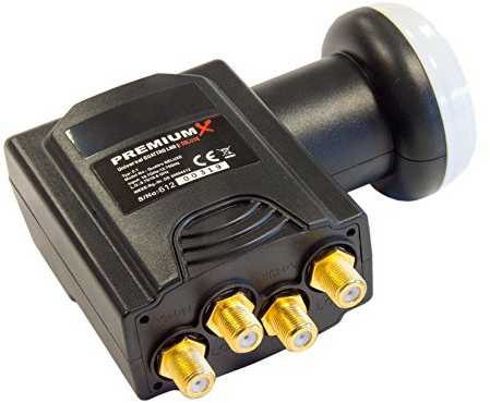 PremiumX DELUXE Quattro LNB SAT multi-subscriber for multiswitch digital satellite signal converter DVB-S2 TV HD UHD 4K