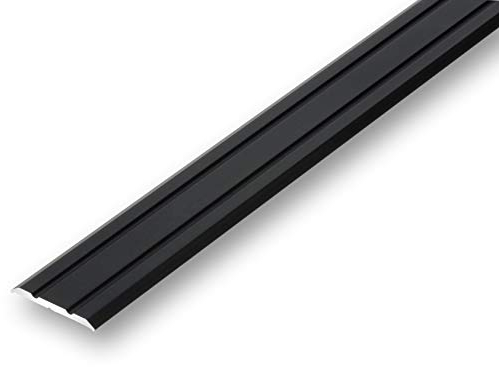 (9,40EUR/m) Übergangsprofil 25 x 900 mm schwarz selbstklebend flach | Ausgleichsprofil | Nahtdeckprofil | Laminat Türprofil | Alu Leiste