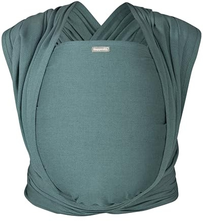 Hoppediz Frühchen-Babytragetuch ab Geburt, Forest 4,60 m | Ergonomisches Tragetuch, extra schmal für zarte und frühgeborene Babys, inkl. Anleitung