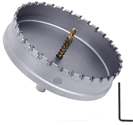 Scie-cloche en acier 100 mm pour métal épais, acier inoxydable, fer et bois (100 mm)