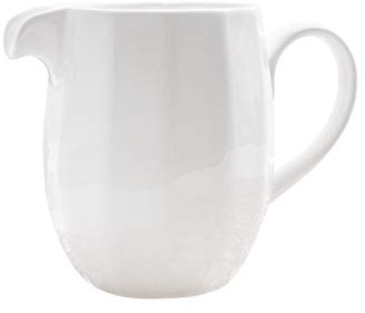 Lattiera Grande capacità Creamer in Ceramica in Ceramica Bianca Classica con Manico 750ml / 25.36oz caffè con Latte Brocca del Latte Zucchero e caffettiera Bricco da Latte