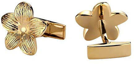 Homxi Manschettenknöpfe Herren Buisness,Blumen Manschettenknöpfe Edelstahl Herren Manschettenknöpfe Herren Gold