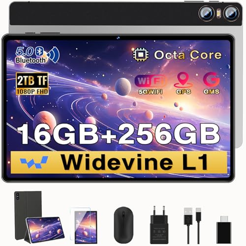 SEBBE 2026 Dernier Tablette 11 Pouces Android avec Gemini AI, 160GO RAM + 256Go ROM, Octa-Core, 5G WiFi 6, Widevine L1, GMS, GPS, BT 5.0, 10000mAh, 8MP+20MP, Tablette avec Coque de Protection - Brun